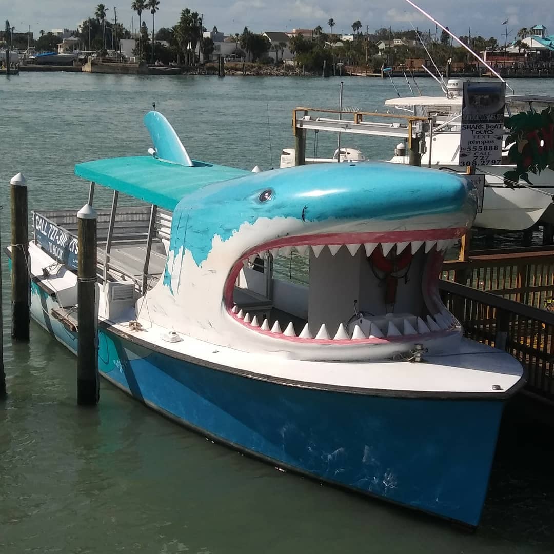 Shark Boat cruising Destin Harbor